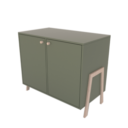 Dresser Polly Basic with doors - Green
