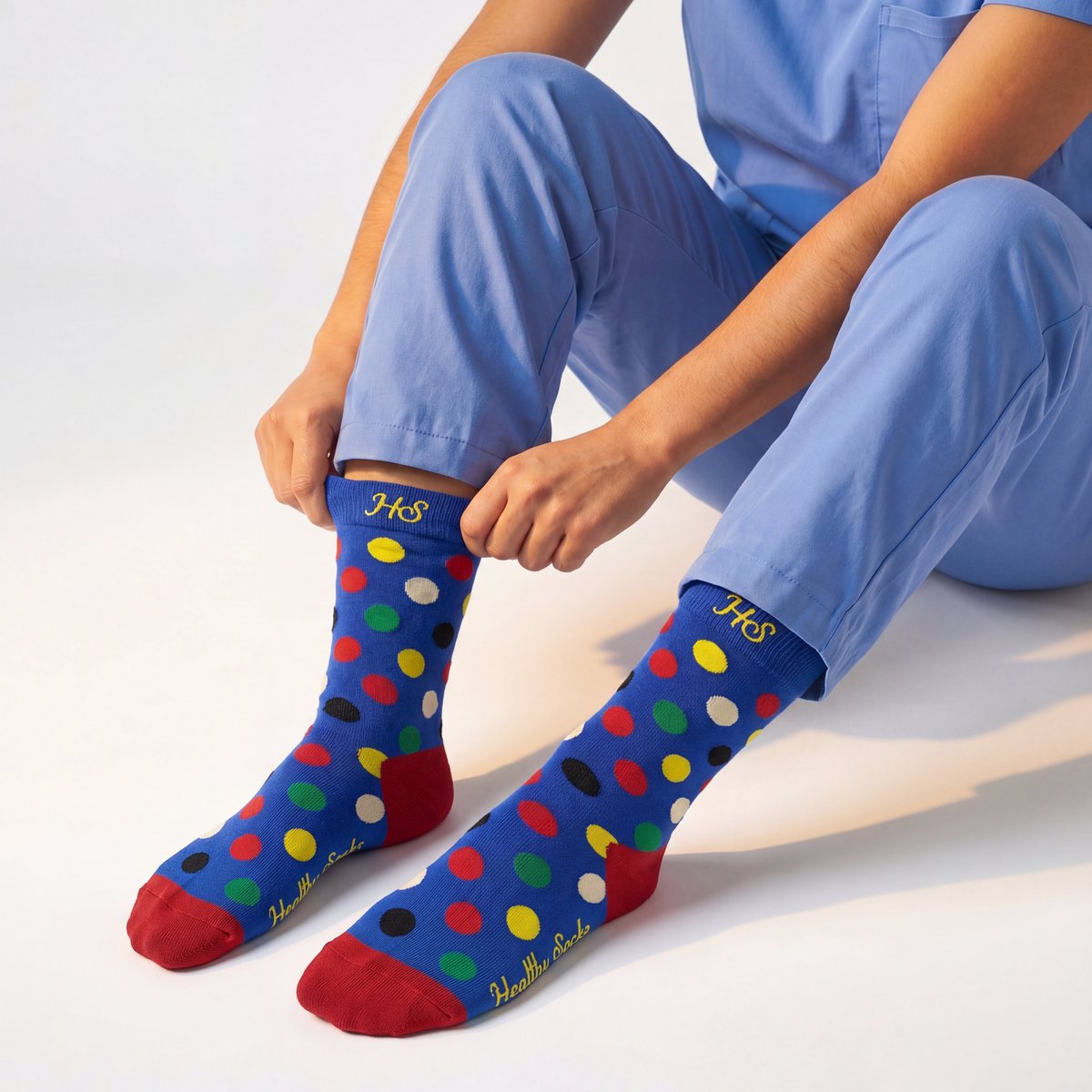EKG DOT SOCKS - Blue Edition