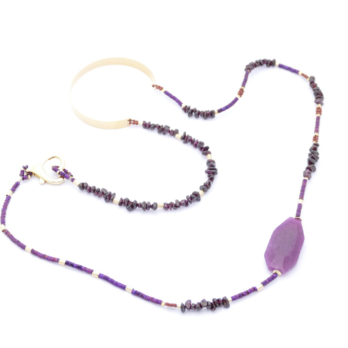 Pulsera envolvente Milla piedra granate