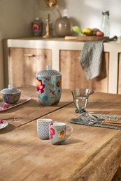 Set/2 Mugs Small Blooming Tales Fantasy Blue