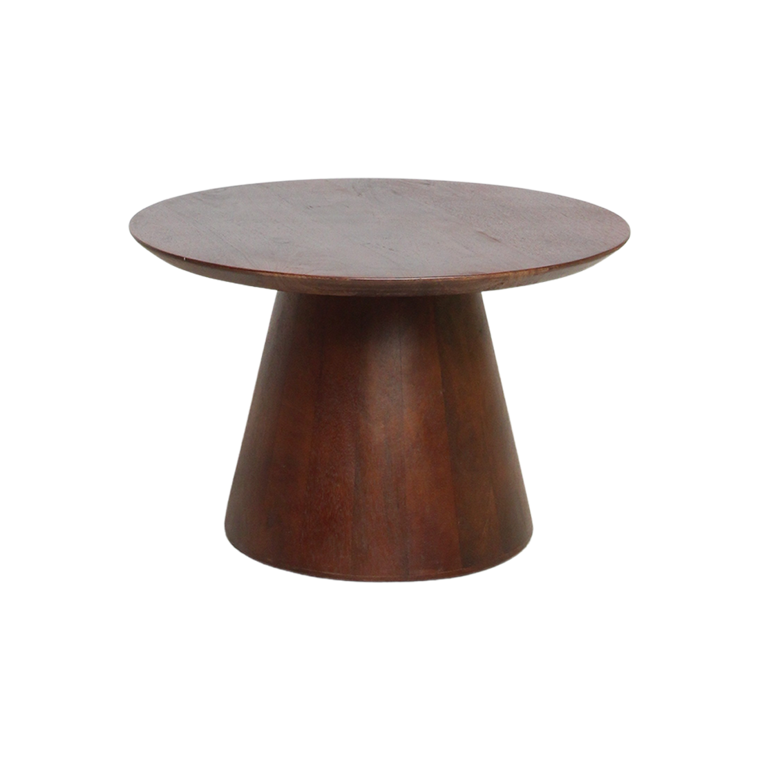 Bullnose cone bijzettafel mangohout Ø55 cm
