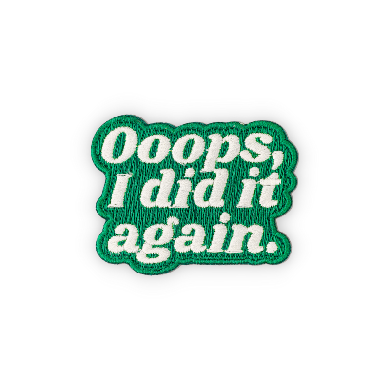 Sticker- en strijkbadge Ooops I did it again