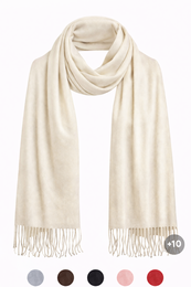HS Cashmere Look tørklæde - 10+ farver - 180x68cm - Alsidig brug