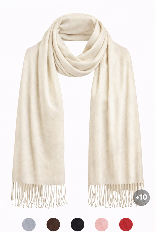 HS Cashmere Look tørklæde - 10+ farver - 180x68cm - Alsidig brug