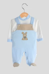 Bunny cotton romper with pacifier holder 208