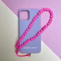Telefoonkoord | Hartjes | Neon roze