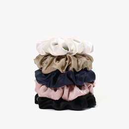Scrunchie medio in seta morbida 5 pezzi