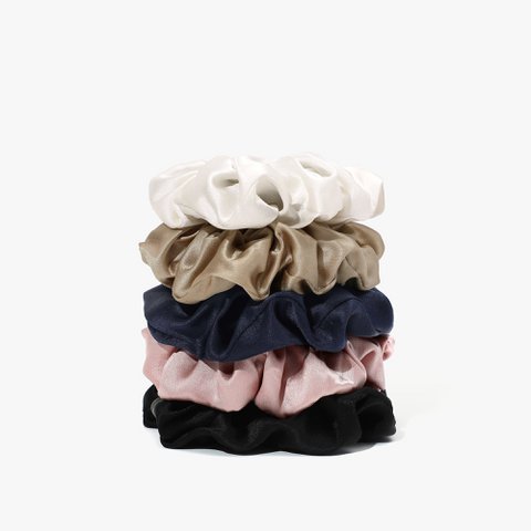 5PCS Weiche Seide Medium Scrunchie