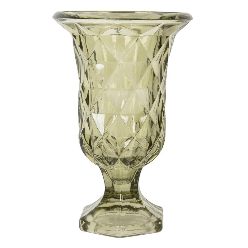 Vase Ø 12x18 cm grüner Glas