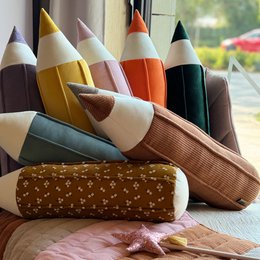 Corduroy crayon pillow “Carmel”