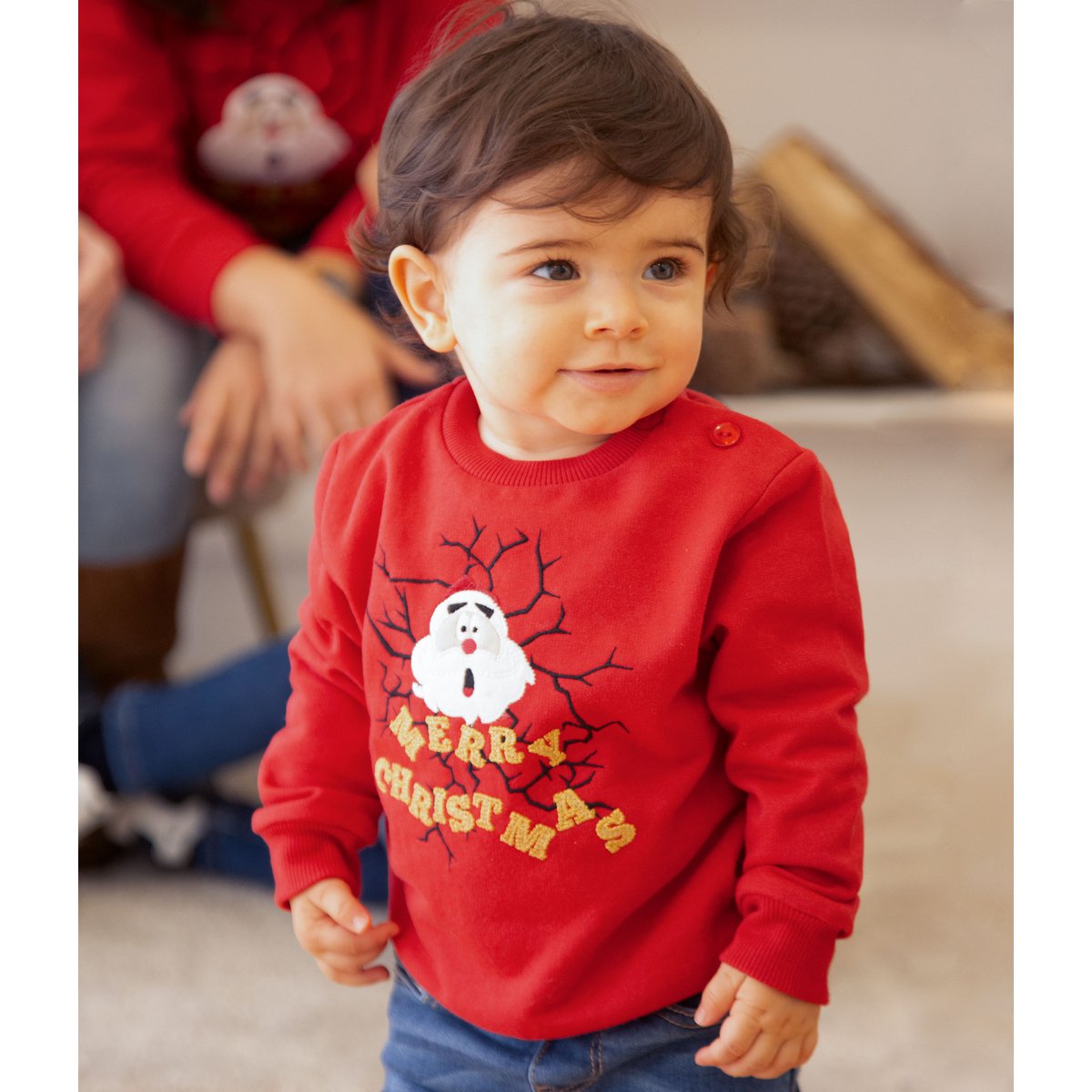 Baby Merry Christmas Embroidered Sweatshirt