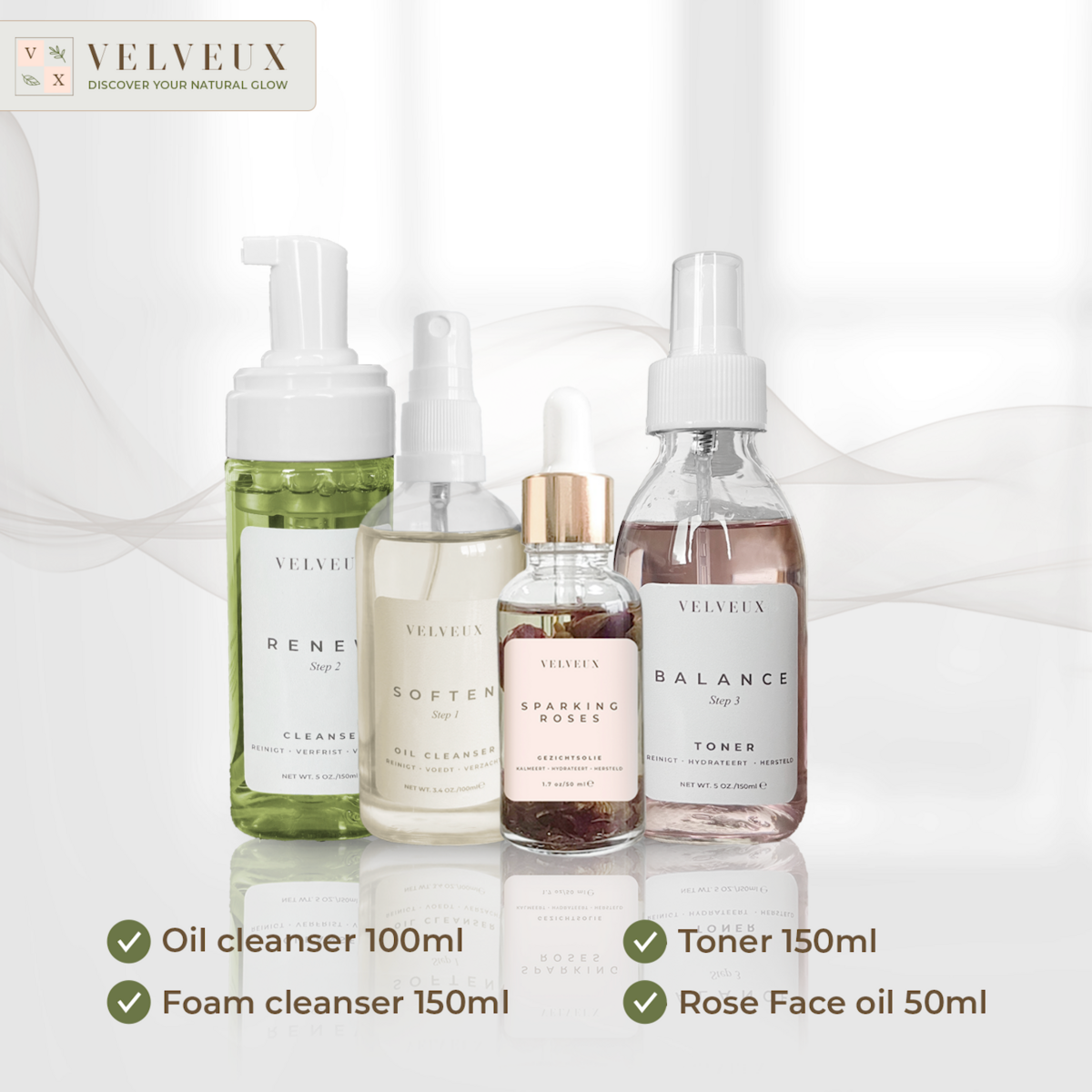 The Daily Four - 4 step korean skincare routine 100% VEGAN