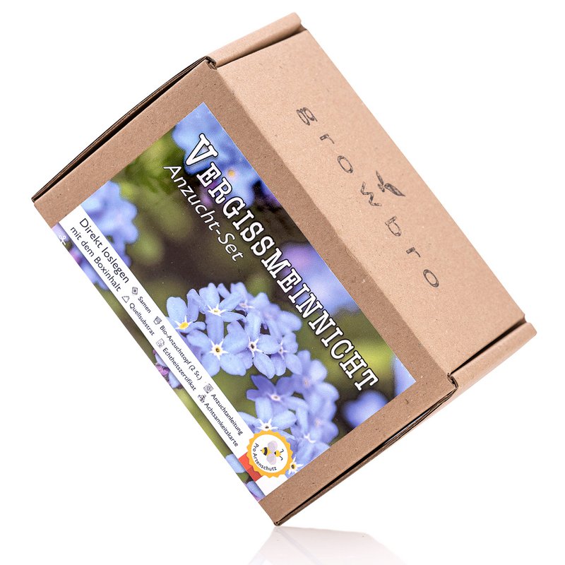 growbro forget-me-not growing set, grow your OWN LOVE SYMBOL, gifts for best friends, gift ideas for women, and much more.