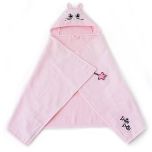 Milk&Moo Chancin Velvet Hooded Baby Towel, %100 Cotton ,Ultra Soft, Quick Dry