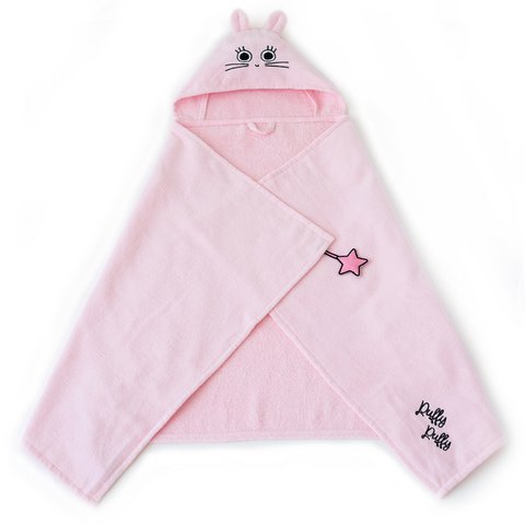 Milk&Moo Chancin Velvet Hooded Baby Towel, %100 Cotton ,Ultra Soft, Quick Dry