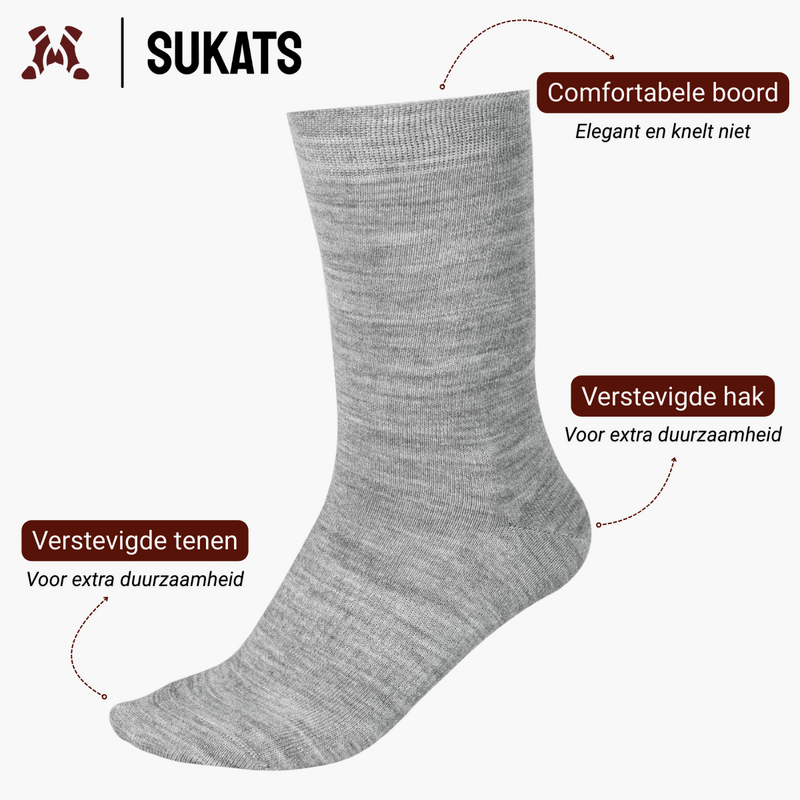Skarpety z wełny Merino Sukats® 4 lub 8 par | Skarpety wełniane | Bez szwu | Wiele kolorów i rozmiarów