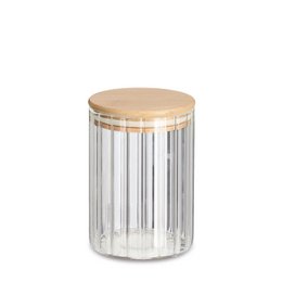 Opbevaringsglas "Rills" med bambus låg