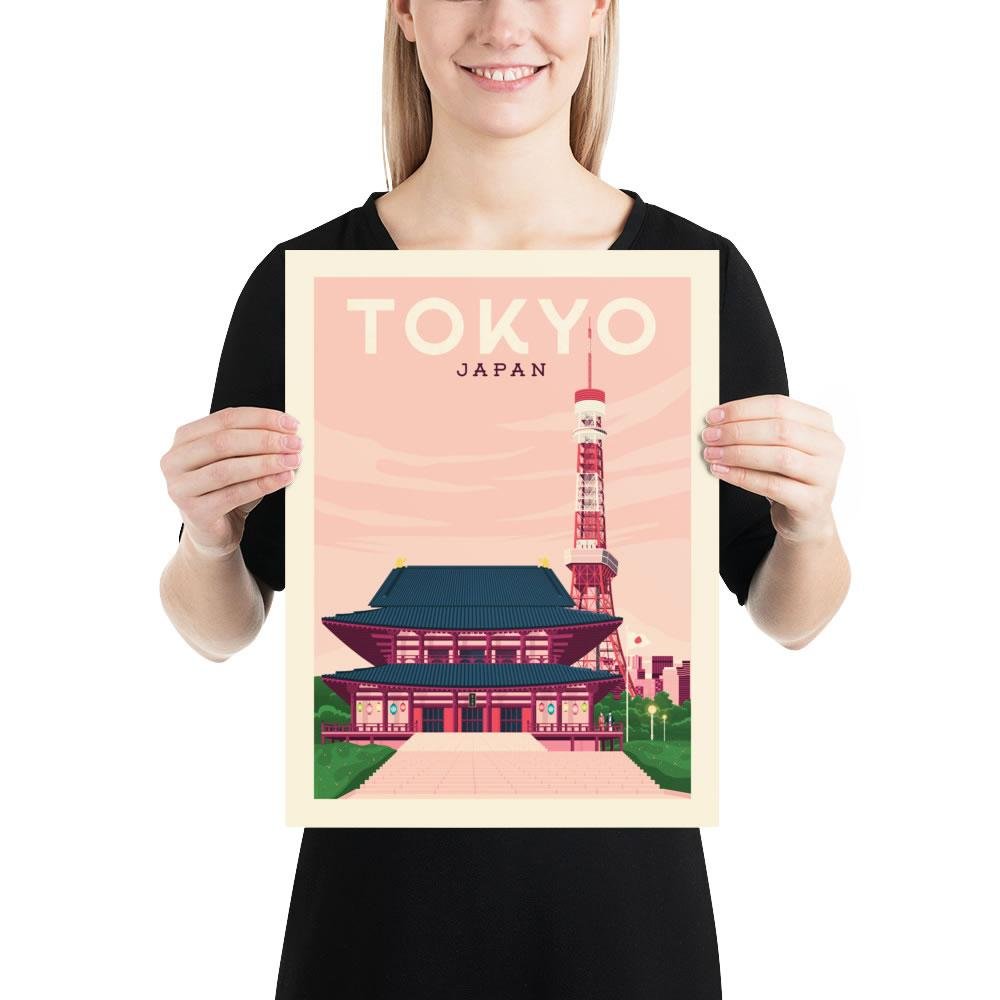 Affiche Tokyo Vintage | Poster Ville Tokyo Japon