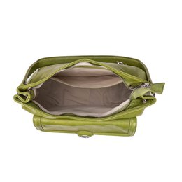 Zuurgroene hobo lederen tas