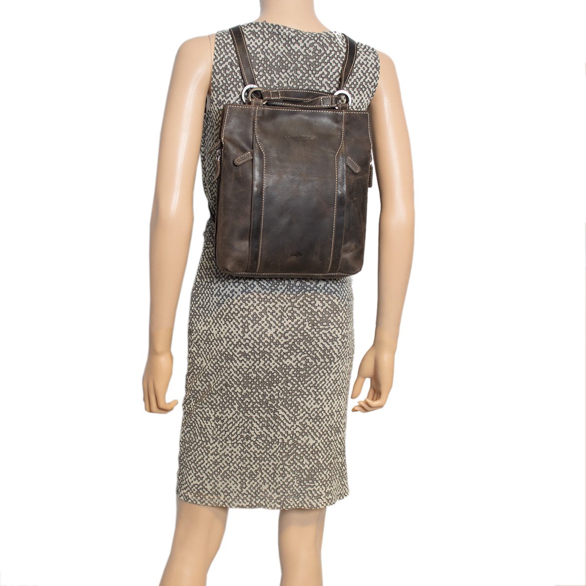 Zaino in pelle o borsa a tracolla in pelle in 3 colori - Zaino in pelle antifurto - Espandibile con 2 cerniere laterali
