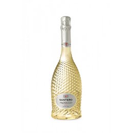 Santero Twist Prosecco 0.75ltr 11.5% - Sparkling wine with a golden color, fine bubbles, and a fruity aroma.