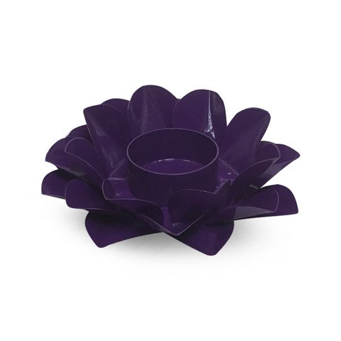 Lotus Candleholder Purple Crown Chakra