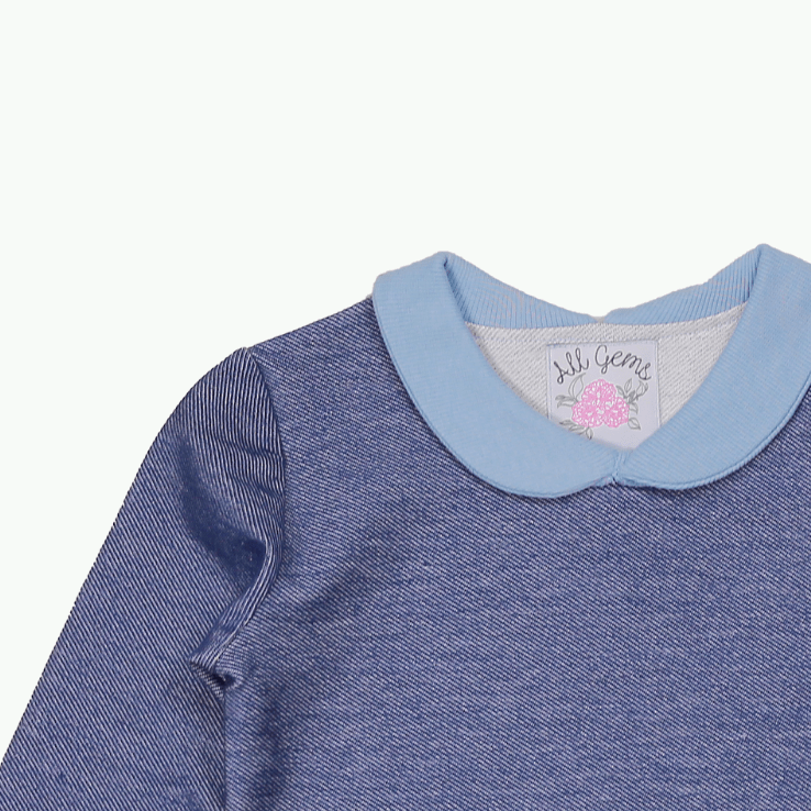 Mädchen Pullover Peter Pan Kragen | Lilie