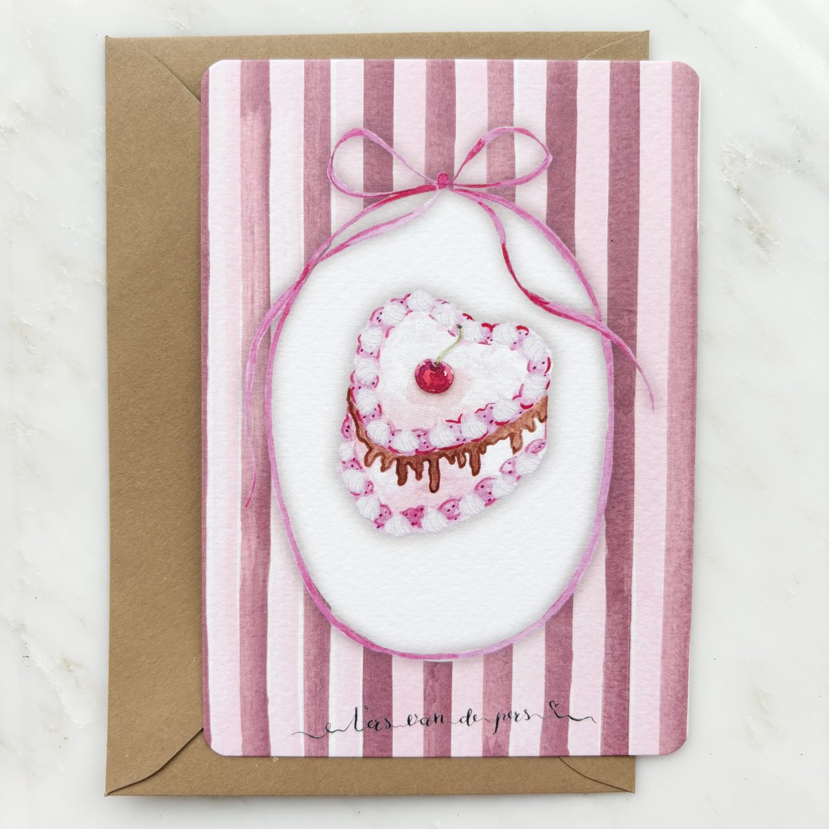 Wenskaart "laissez-les manger du gâteau"