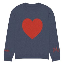 Heart - Pull col rond tricoté MARINE