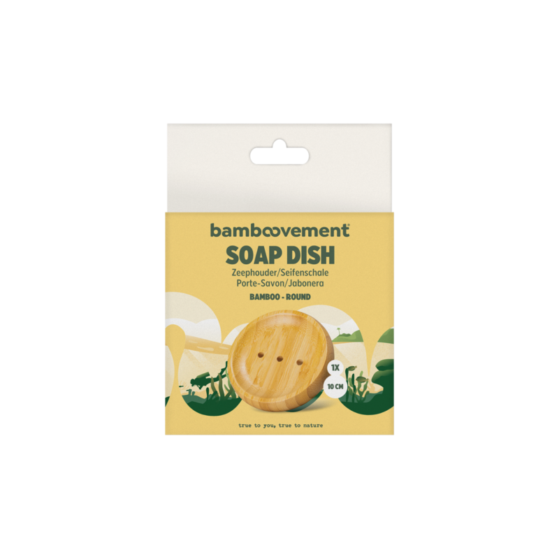 Sustainable & Eco-Friendly Bamboo Soap Dish - Round