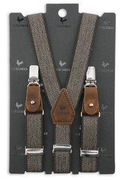 Bretelles enfant Sir Redman motif chevrons marron