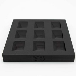 Présentoir durable pour cubes en bioplastique imprimé en 3D, basique