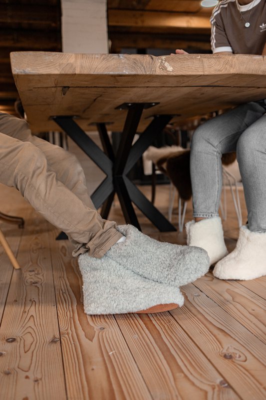 Wollschuhe Sami - Grau - 6 Größen