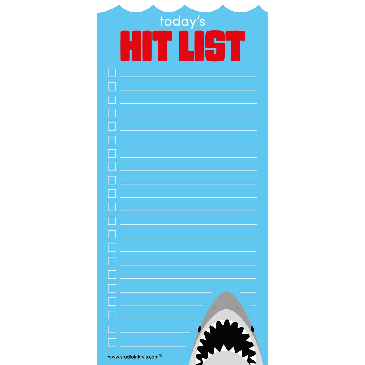 Zu tun Block 10×21 cm Hitliste Hai