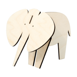 Elefant - Træfigur