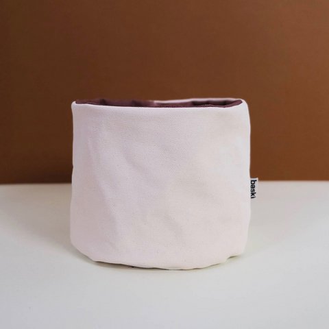 Plant Basket - Planter - Bio Cotton - Natural Pale Apricot