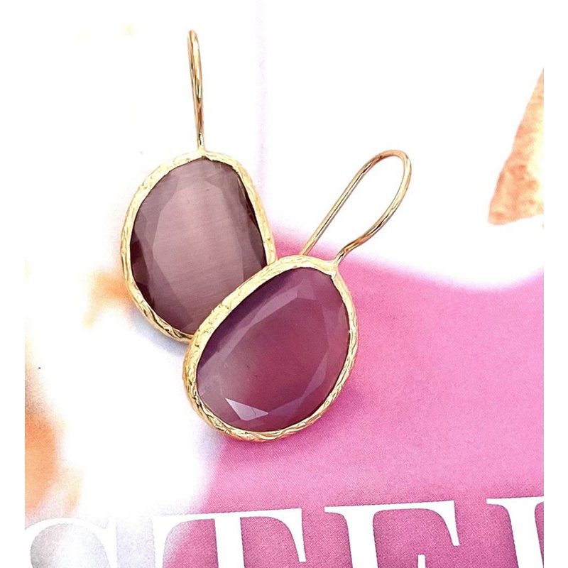 Earrings Cateye Steen Lila
