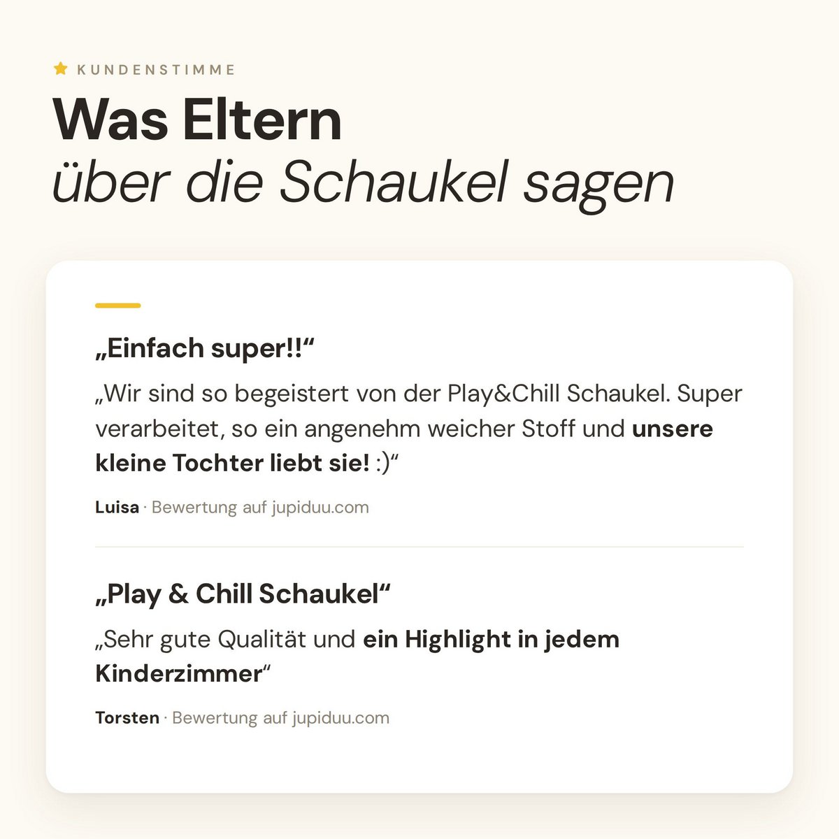 Play & Chill Schaukel