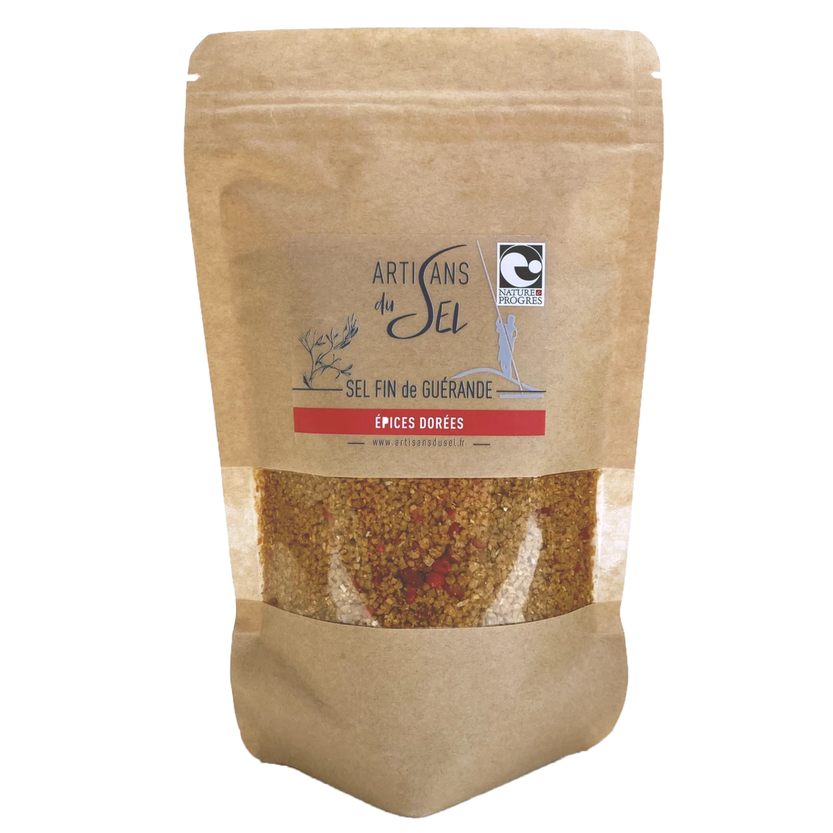 Feines Salz von Guérande mit goldenen Gewürzen - 200G Aufladen | Salzhandwerker