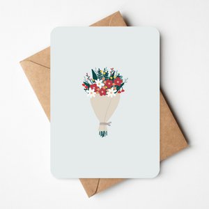Wenskaart boeket | blanco