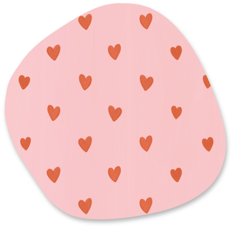 Muismatje hartjes 2stuks
