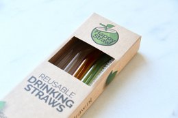 Strohhalme aus Borosilikatglas in gemischten Farben – 4er-Pack