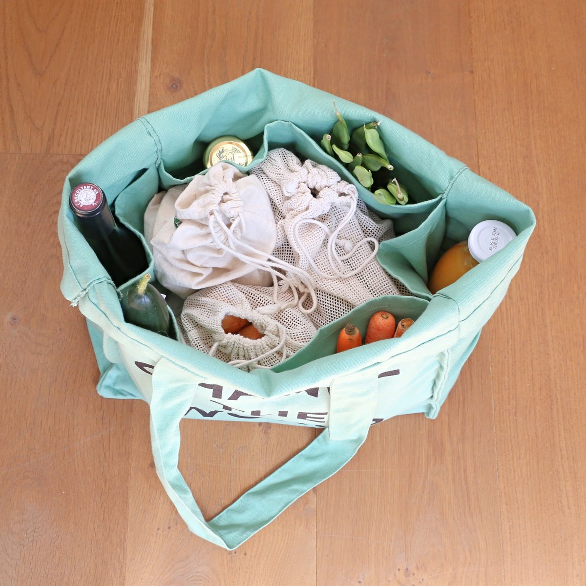 Multi-Pocket Tote-tas | Boodschappentas