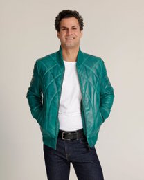 Edison │ Quilted Leather Bomber Jacket