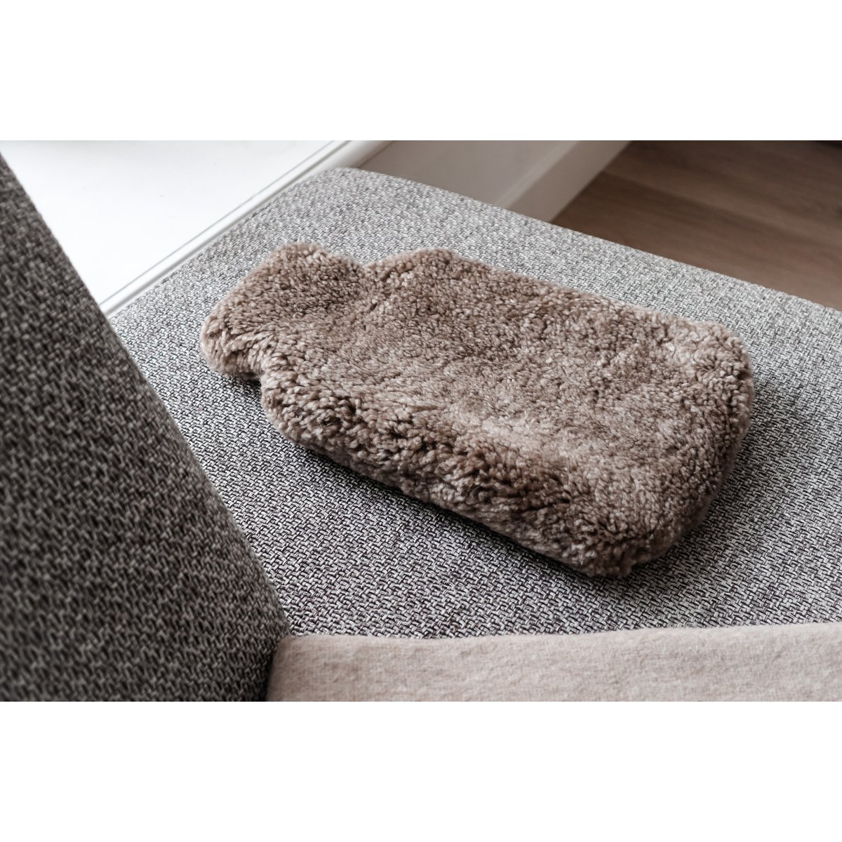 Sheepskin hot water bottle bag - Lambskin cover hot water bottle | 3 colors