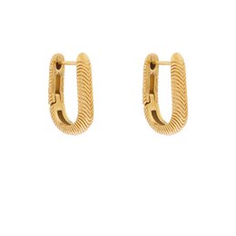 Earrings hoop oval arrows