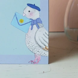 Notepad 10x20cm carrier pigeon