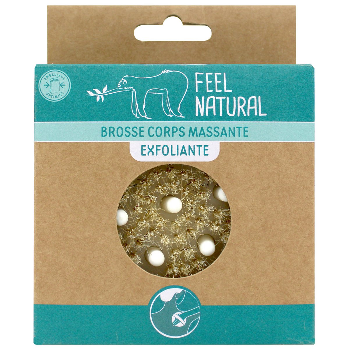 Exfoliating and massage body brush - Natural feel