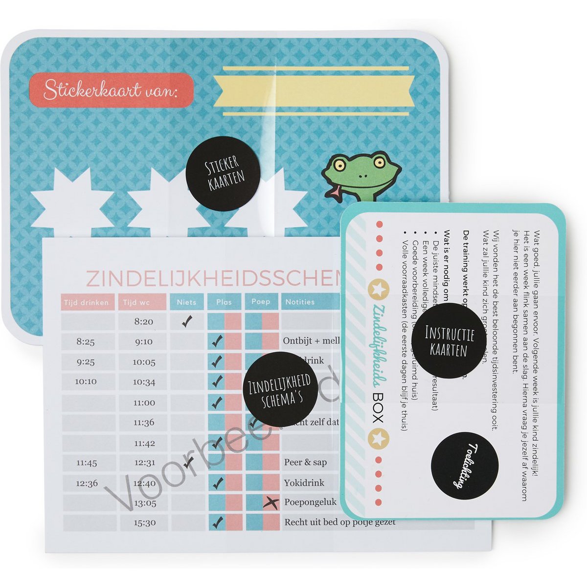 Zindelijkheidsbox - Dieren thema - Zindelijkheidstraining kind - Peuter - Leren op het potje / naar de wc