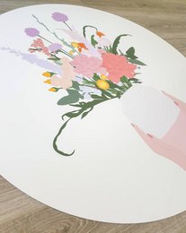 Muurcirkel 'Blomster'